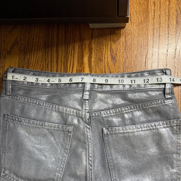 Zara Silver Women Jeans. Women’s shinmering pants. Size 2 - Picture 5 of 5